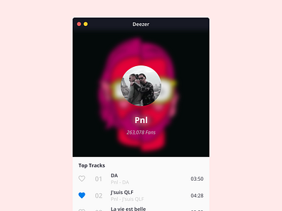 [WIP] Deezer Mac app redesign app deezer mac mac os music player redesign ui ux