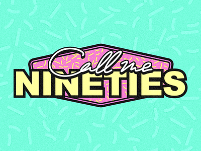 Call Me 90's eighties logo nineties