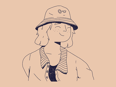 Girl with a bucket hat