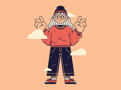 head in the clouds character cloud dots editorial illustration illustration outline pattern procreate streetwear symmetry texture