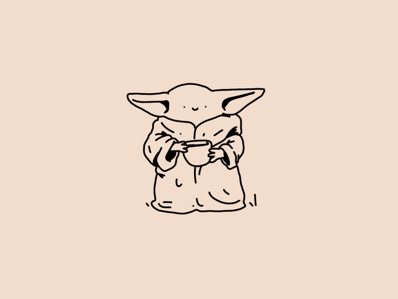 Drawing Easy Baby Illustration Baby Yoda Drawing Outline