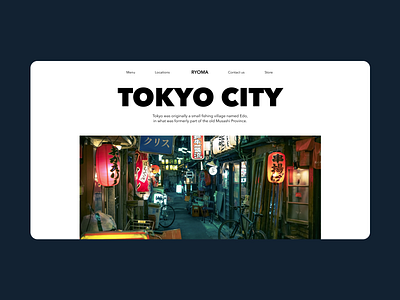 Tokyo City - Aesthetics design fiigma ui web webdesign website