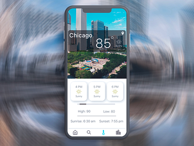 Weather App adobexd photoshop