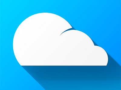 Molnat logo v.2 app blue cloud flat icon ios long molnat shadow