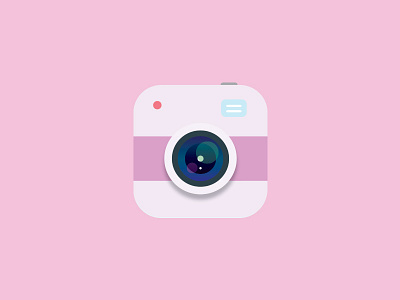 Ellas Kamera camera flat icon illustration portfolio