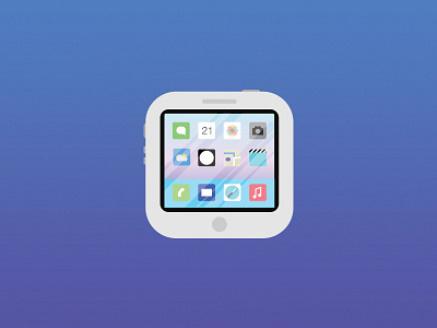 Iphone iOS7 UI Icon flat icon ios7 iphone portfolio reflect ui