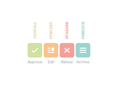 Pastel buttons design flat icons pastel simpel