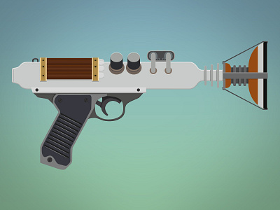 Pulsegun - Fallout Gun apocalyptic armory fallout flat game gun illustration weapon zattberg