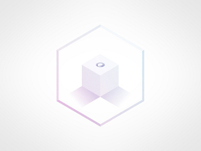 Cubetastic 3d box cube icon illustration portal science white