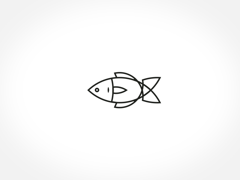 Fish line logo animal animation black fish gif illustration line logo vector white zattberg