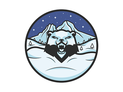 Polar Bear animal bear cartoon illustration mountain polar snow vector winter zattberg