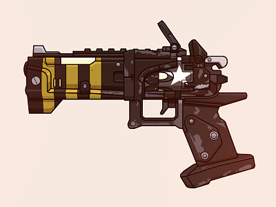 THICK 88 FRAGNUM armory borderlands flat frag game gun illustration pistol zattberg