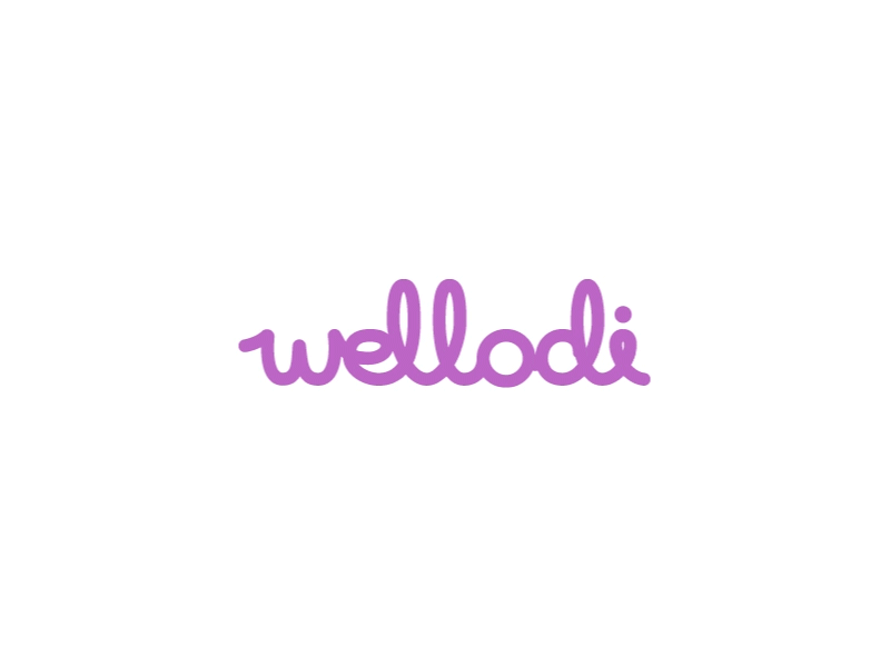 Wellodi logo Animation animation flat gif loading logo purple smooth spring stiff turquoise zattberg