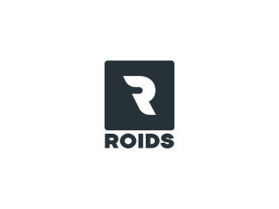 Roids logo black brand client flat logo minimal r type typography white zattberg