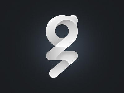 G Shape logo fold gradient letter logo simple