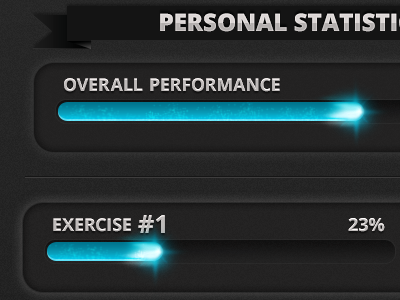 Progress bar for sports app app blue iphone performance sports statistics