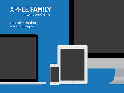 Apple family - Flat edition 1.0 apple design flat imac iphone macbook pro retina