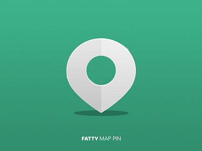 Fatty map pin fat icon ios map pin