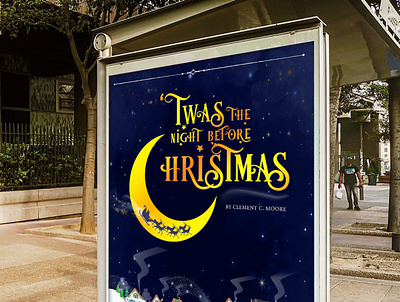 'Twas the Night Before Christmas - "COVER" ILLUSTRATION adobe illustrator christmas design illustration typography