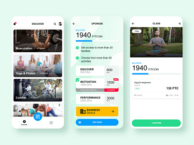 YOFITT - Sport Booking App app athlete booking class coach design exercise gym iceberg sport ui ux