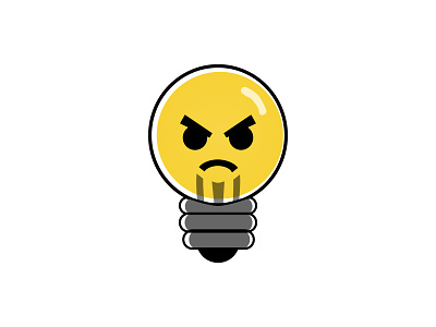 Bad Idea bulb character illustration