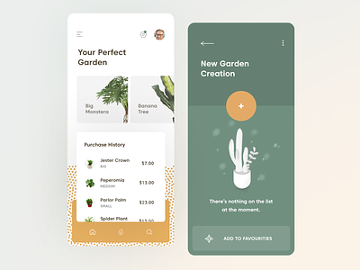 Home Garden Mobile App app clean design flat illustration mobile ui ux