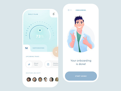 Hospital Residents Mobile App app clean design flat illustration ios mobile ui ux