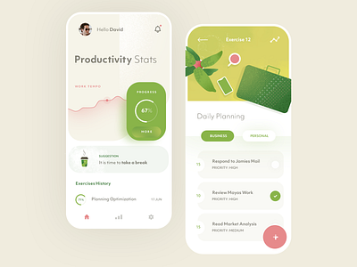 Productive Mobile App app clean design mobile ui ux