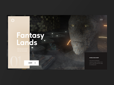 Fantasy Lands Website design grid layout minimalist ui ux webdesign website