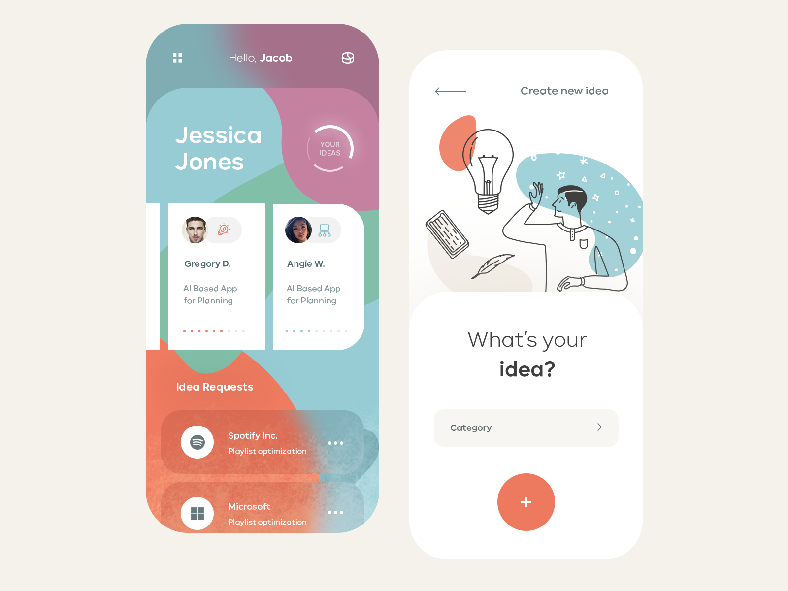 Ideas Sharing Mobile App by Szymon Dziukiewicz for Lexogrine on Dribbble