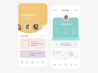 Family Planner Mobile App app clean design flat ios mobile ux