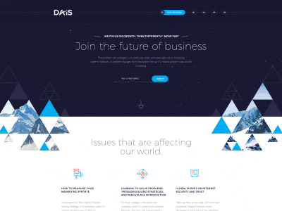 Dais Landing Page chicago dais design responsive startup ui web