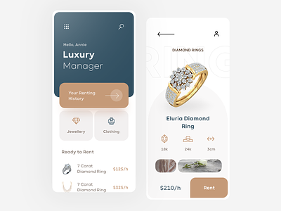Luxury Manager Mobile App app clean design flat luxury mobile ui ux