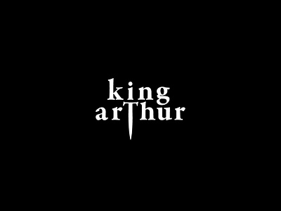 king arthur design fonts graphicdesgn king arthur logos logotype sword typography vector