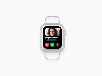 Call Screen UI concept / Apple Watch app apple branding design mockup shadow typography ui watch