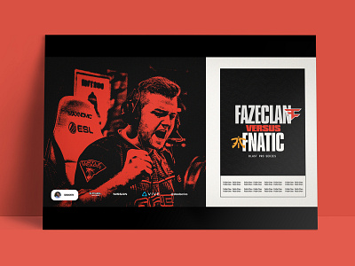 FaZe Clan | Game poster | FaZe versus Fnatic esports faze clan fnatic gaming typography ui