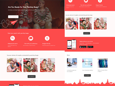 Nepali Matrimonial Site UI branding matrimonial minimalistic mockup ui ux web
