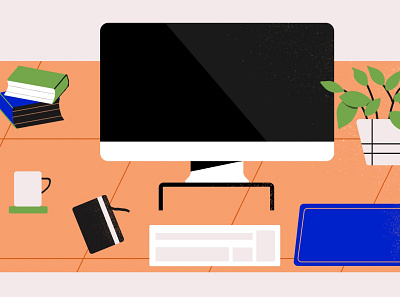 Workspace Flat Illustration design flat illustration