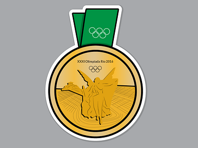 XXXI Olimpiada Medal Rio 2016 olympic medal olympics 2016 rio sticker mule