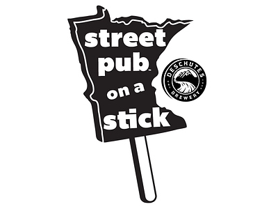 Deschutes Street Pub on a Stick deschutes brewery minneapolis street pub t shirt design