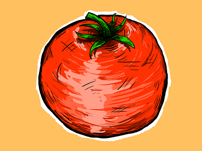 Vinny's Favorite Tomato illustration sticker stickermule tomato