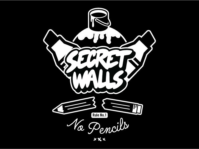 Secret Walls - No Pencils no pencils secret walls art design snake illustration tshirt apparel