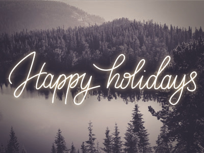 Happy Holidays christmas hand lettering hand made happy holidays lettering script type typography