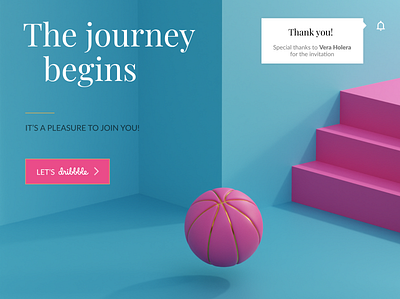 Hello, let's Dribbble! 3d blender debut first shot invite thanks