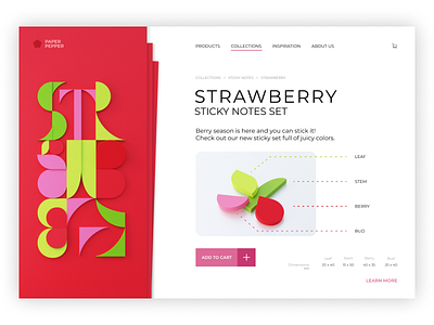 Website Paper Pepper - Strawberry Set