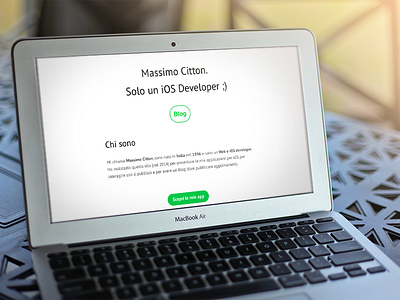 First screen of my Blog air app blog css developer homepage html ios mac macbook responsive website
