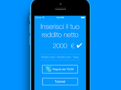 Second screen Regola del 70/30 for iOS