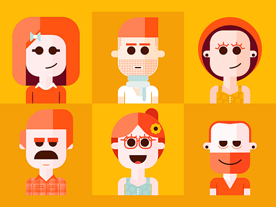 Faces hipster illustration people ron swanson vector