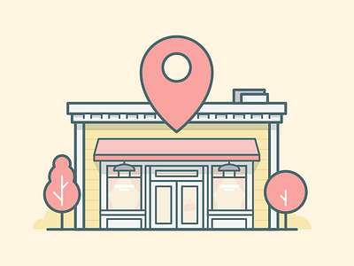 Store location building destination location shop vector