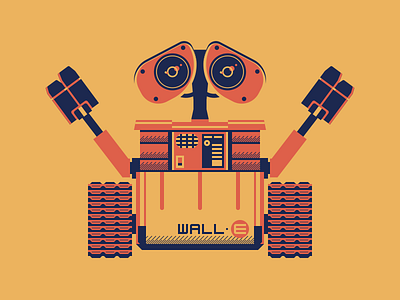 Wall • E 3 color creative brain time pixar robot vector walle